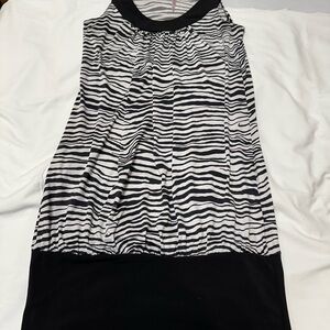 Rue21 Monochrome Zebra Print Top